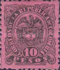 [Coat of Arms - Inscription "CORREOS NACIONALES DE LOS EE. UU. DE COLOMBIA", type BB4]
