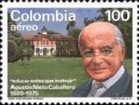 [Airmail - The 100th Anniversary of the Birth of Agustin Nieto Caballero, 1889-1975, type BDJ]