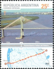 [Aerial Wiev of the Bridge Betwwen Rosario & Victoria - Nuestra Senora de Rosario, type CTL]