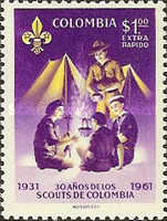 [Airmail - The 30th Anniversary of Colombian Boy Scouts and 25th Anniversary of Colombian Girl Scouts, type ACS2]