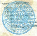 [East Indian Company Coat of Arms - Inscription "Scinde District Dawk", type A2]
