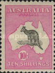 [Definitive Issues - Kangaroo and Map - Different Watermark, type A31]