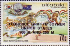 [Olympic Medal Winners - Los Angeles, USA - Issues of 1988 Overprinted, type NS2]