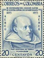 [Airmail - The 300th Anniversary of Senior College of Our Lady of the Rosary, Bogota, type VC1]