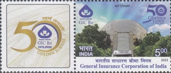 [The 50th Anniversary of the General Insurance Corporation of India - Personalized Vignette, type FDZ]