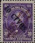 [Opening of Quito-Cayambe Railway - Stamps of 1920 Overprinted "Frril. Norte/Julio 8 de 1928 Est. Cayambe" in Red & Surcharged, type GB]