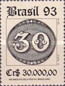 [The 150th Anniversary of the First Brazilian Stamps and International Stamp Exhibition "Brasiliana 93" - Rio de Janeiro, Brazil, type CQX]
