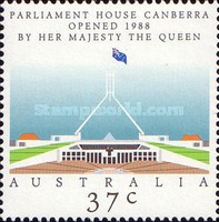 [Parliament House Canberra Opened 1988 by Her Majesty The Queen, type AKK]