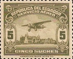 [Airmail - Plane Over Beach Promenade of Guayaquil, type HR]