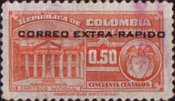 [Airmail - Fiscal Stamps - Overprinted "CORREO EXTRA RAPIDO", type TJ1]