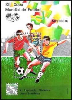 [Football World Cup, Mexico and Brazilian-Portuguese Stamp Exhibition "Lubrepex 86" - Rio de Janeiro, Brazil, type ]