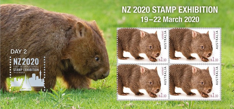 [The New Zealand 2020 Stamp Exhibition - The Wombat, type YTK2]