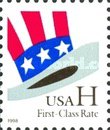 ["H" Stamp - First Class rate (33 cents), type DCQ]
