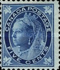 [Queen Victoria - Maple Leaf in Corners, type P4]