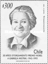 [The 50th Anniversary of Award of Nobel Prize for Literature to Gabriela Mistral, type BBE]