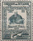 [Airmail - The 100th Anniversary of the Birth of Honorato Vasquez, 1855-1933, type AFG]