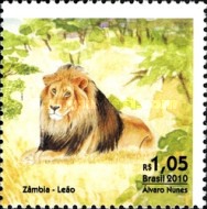 [Diplomatic Relations Zambia-Brazil - Wildlife, type EIF]