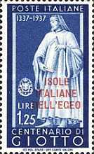 [Ritratto di Giotto - Italian Stamps No. 561 & 564 Overprinted "ISOLE ITALIANE DELL'EGEO", type CI]