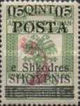 [Austrian Postage Stamps Handstamped in Black - Red Comet Shooting Left, type L2]