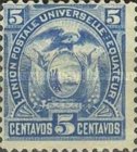 [Coat of Arms - Inscription "UNION POSTALE UNIVERSELLE EQUATEUR", type P]