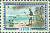 [Overprinted "NEW CONSTITUTION, 1976", type DN1]