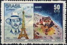 [The Santos Dumont's Flight Commemoration and the 1st Anniversary of the First Man on the Moon, type ATC]