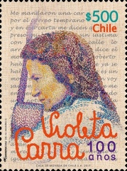 [The 100th Anniversary of the Birth of Violeta Parra, 1917-1967, type CJR]