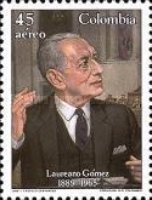[Airmail - The 100th Anniversary of the Birth of Laureano Gomez, 1889-1965, type BDK]