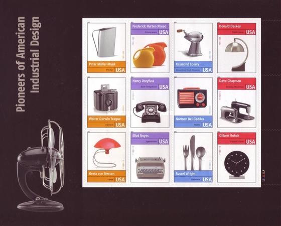 [Pioneers of American Industrial Design - Self-Adhesive Stamps, type ]