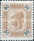 [Emperor Franz Josef I, 1830-1916 - Black Numerals on White Background, type P2]