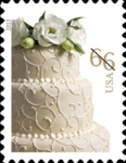 [Greeting Stamp - Wedding Cake - "2013" Imprint, type FNI3]