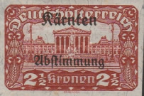 [Overprinted "Kärnten Abstimmung" - Referendum in Carinthia, type BF]