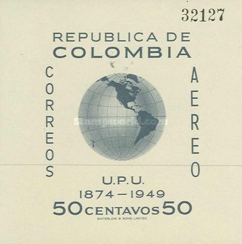 [Airmail - The 75th Anniversary of U.P.U. - Inscribed "1874 UPU 1949" - Orchids and Cityscapes, type ]
