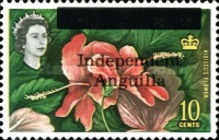 [Postage Stamps from St. Kitts and Nevis Overprinted "Independent Anguilla", type A7]