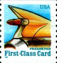 [Car Tail Fin - Presorted First-Class Card - Self-Adhesive Coil Stamp (15 cents), type CKD]