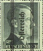 [Adolf Hitler, 1889-1945 - German Empire Postage Stamps Overprinted in Thick Letters - Österreich 18½ mm Long, type IL1]