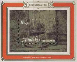 [Christmas - Etchings by Rembrandt - Issues of 1981 with Face Value of 80c and Surcharged 5c, type ]