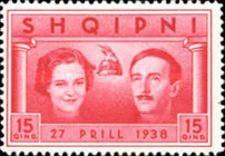 [Wedding of King Zog I & Countess Geraldine Apponyi, type BR4]