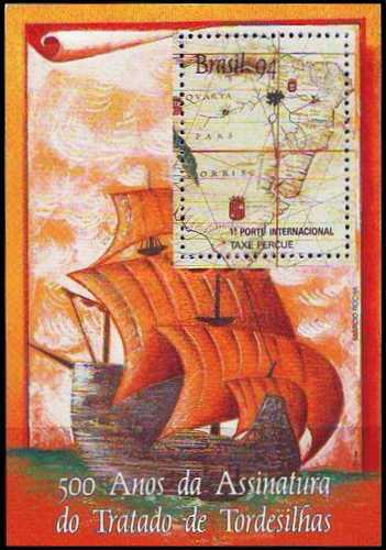 [The 500th Anniversary of the Treaty of Tordesillas, defining Portuguese and Spanish Spheres of Influence, type ]