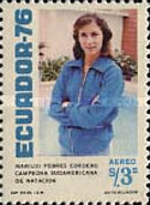[Airmail - Mariuxi Febres Cordero, South American Swimming Champion, type BLC]