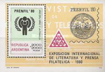 ["Prenfil '80" International Exhibition of Philatelic Literature and Journalism, Buenos Aires, type ]