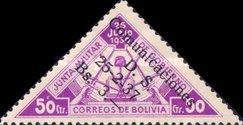 [Surcharged "Comuni-caciones - D.S.  - 25-2-372" and value, type BU2]