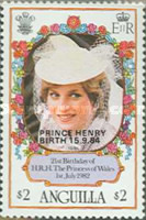 [Number 483-488 Overprinted "PRINCE HENRY BIRTH 15.9.`84", type SB2]