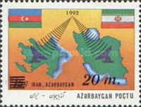 [Issue of 1993 Overprinted "IRAN-AZERBAYGAN" and Surcharged, type AZ2]
