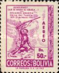 [Airmail - The 73rd Anniversary of the Death of Abaroa, Patriot, type HK10]
