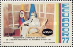 [Airmail - Meeting of the Presidents of Colombia and Ecuador - Fluorescent Paper, type BLL]