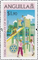 [The 100th Anniversary of the Rotary International and The 25th Anniversary of the Anguilla Rotary Club, type AVM]