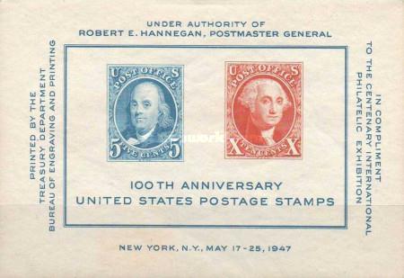 [The 100th Anniversary of United States Postage Stamps, type ]