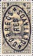 [Fiscal Stamps with 1901-1902 Imprint Overprinted "CORREOS", type CG]