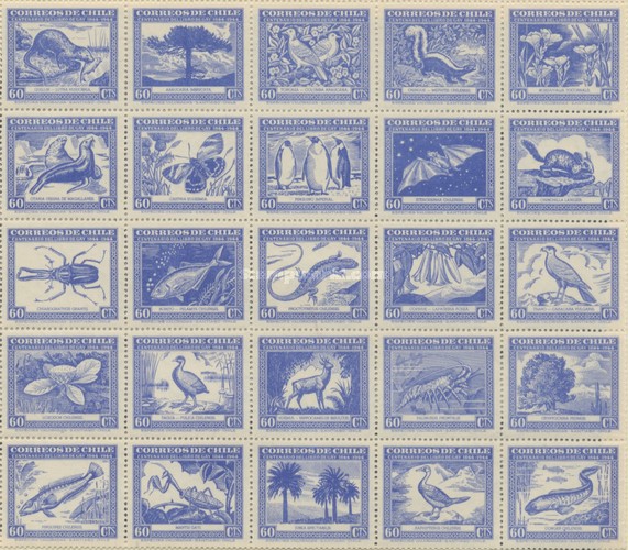 [The 100th Anniversary of Publication of Natural History of Chile by Claudio Gay - Inscription "CENTENARIO DEL LIBRO DE GAY 1844-1944", type ]